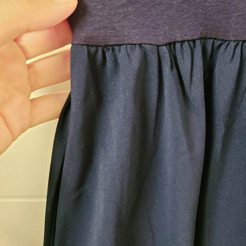 NWT Sleeveless Navy Blue Maxi Dress With Pockets - Picture 5 of 7